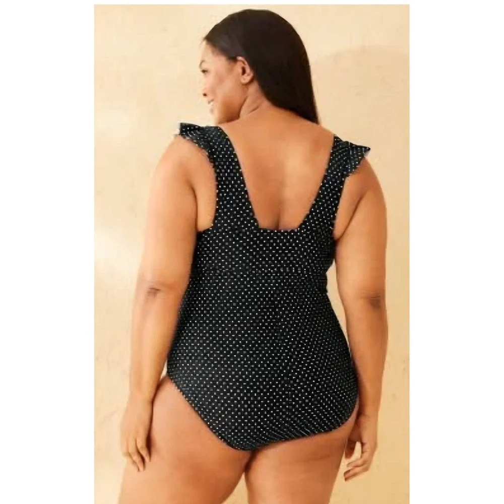 Women's Size 22W Flounce Tummy Control Full Coverage One Piece Swimsuit (253)
